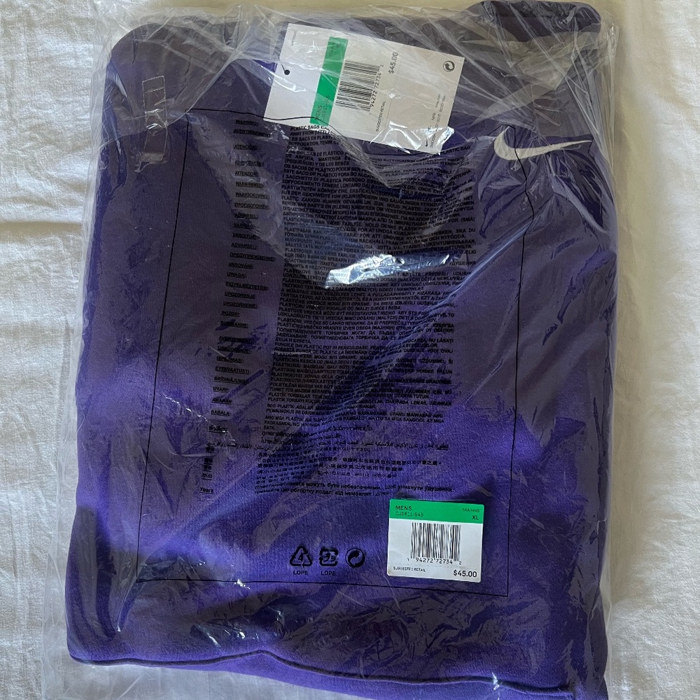 Purple Nike Hoodie XL